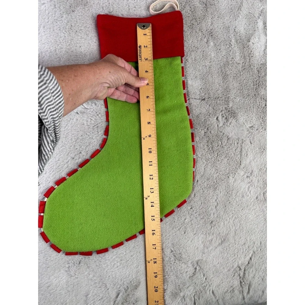 The Company Store Holiday Wool Felt Stocking Personalized Meghan Embroidered